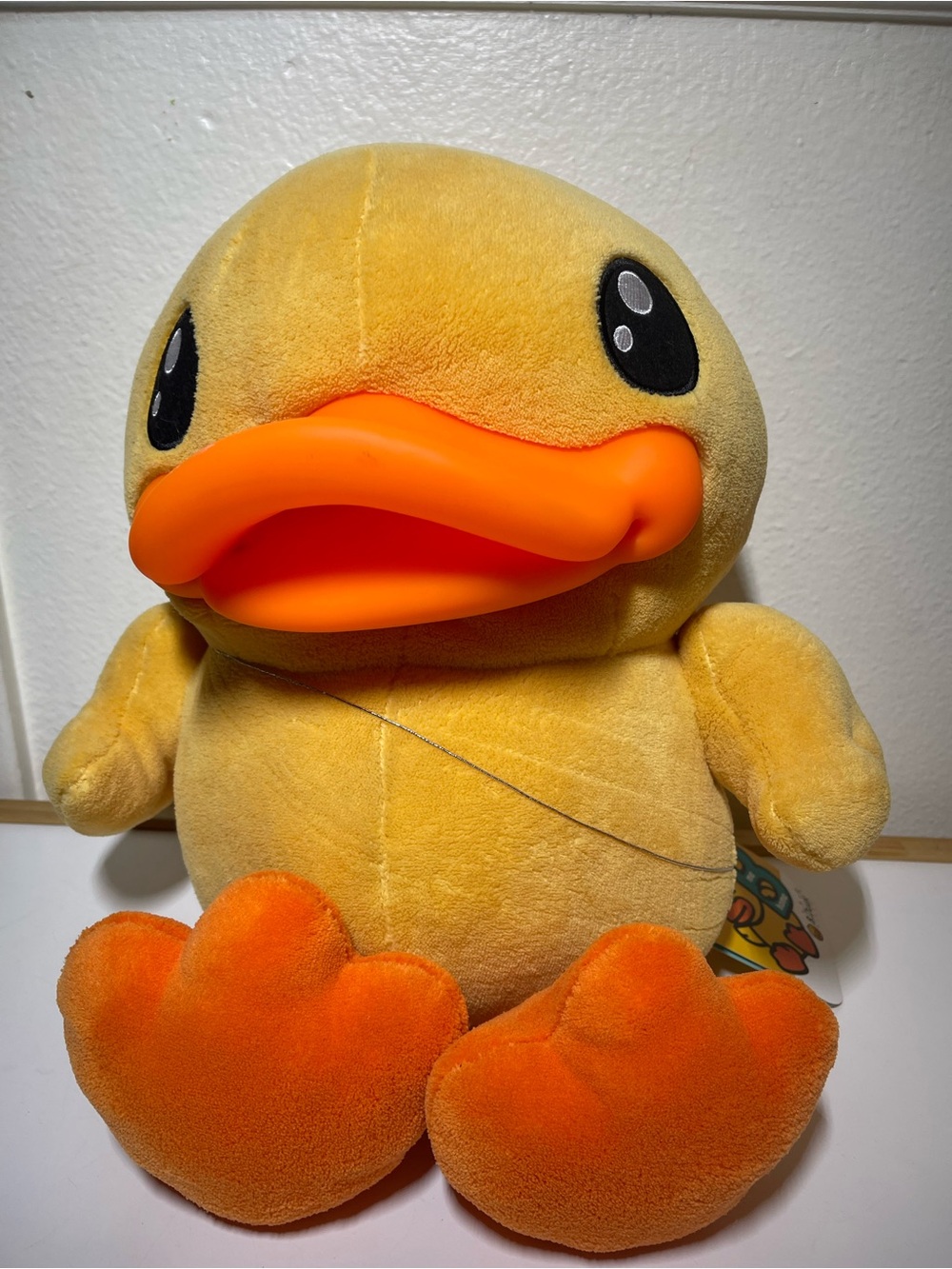 Cute Yellow Duck Plush Toy with Bright Orange Beak & Feet
